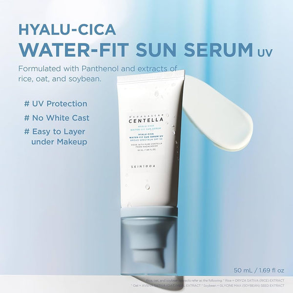 Korean Centella Hyalu Cica Water-Fit Sun Serum SPF50 Sunscream & Facial Hyalu-Cica Moisture Cream Beauty Skincare Sets