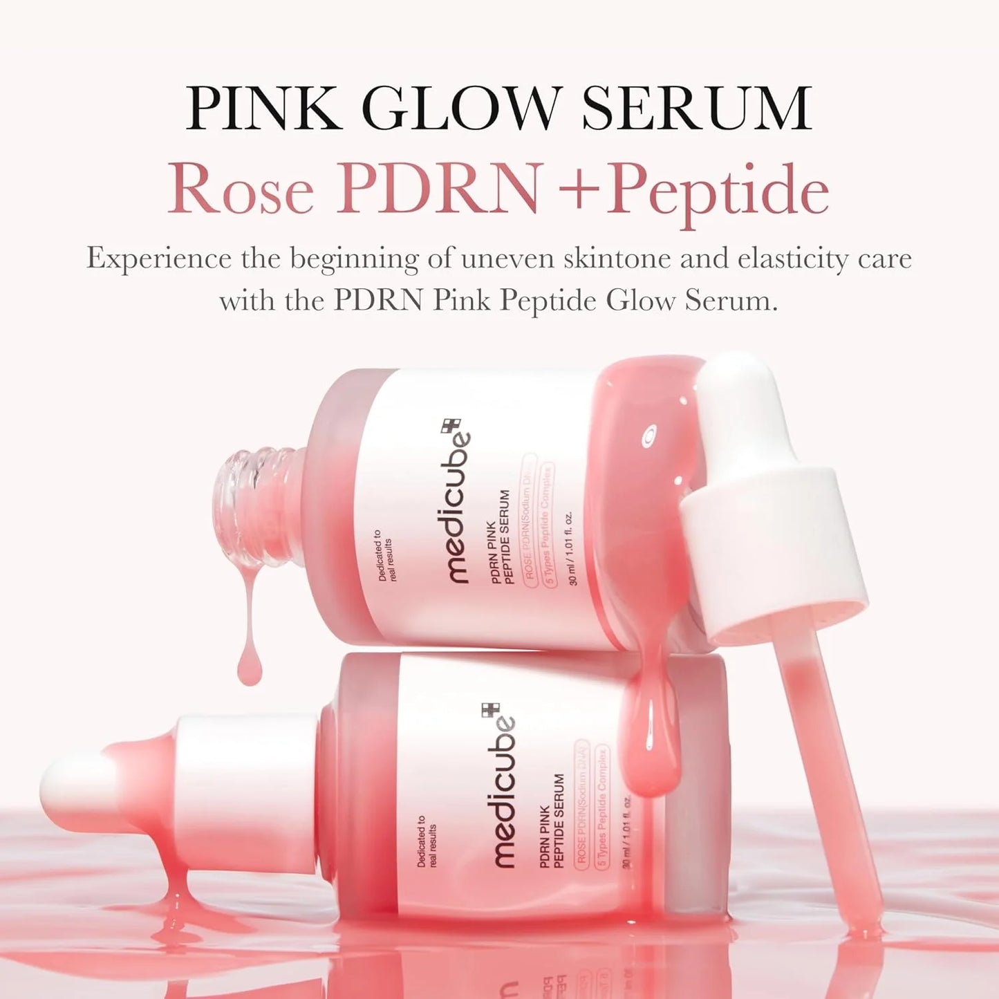 Salmon DNA PDRN Pink Peptide Serum Pink Glow Serum Remove Skin Darkness Hydrating Moisturizing Firming Korean Skincare