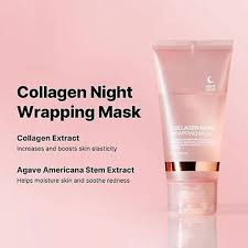 New 75ML Collagen Night Wrapping Mask Easy Peel Off Hydrating Facial Mask Face Mask Skin Care